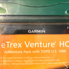 GARMIN eTREX VENTURE HC GPS RECEIVER W/WATERPROOF CASE,TOPO U.S.100K NEW SEALED