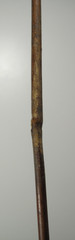 VTG Dark Brown Wood Classic Curved Handle Walking Stick 34 in Long