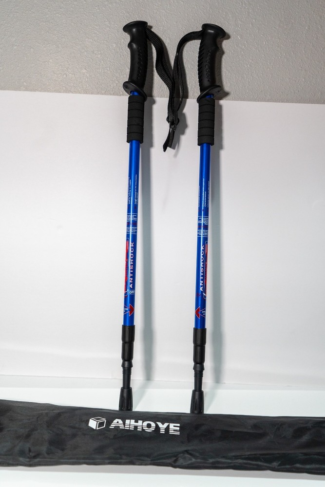 Aihoye Anti-Shock Collapsible Lightweight Trekking Poles 7075 Aluminum