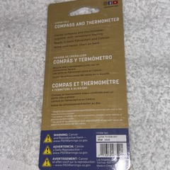 Stansport Zipper Pull Compass and Thermometer NEW