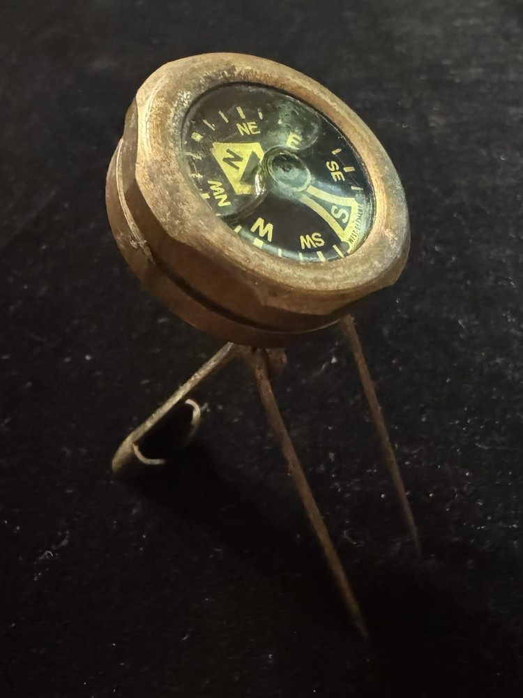 Vintage West German Pin-On Belt Field Compass