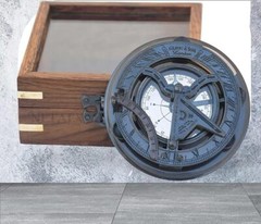 Sundial Compass, Personalized Engraved Brass Compass, Antique Brass & Copper