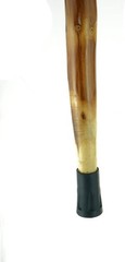 Natural Wood Walking Stick Root Head Carved Grip Steel Spike 1 Pc