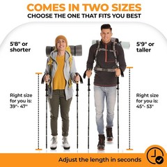 Lightweight Adjustable Trekking Poles – Compact Walking Sticks with Quick Locks,