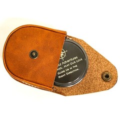 Brass Poem Compass With Leather Case Engrave Adventure Quote Christmas Gift Item