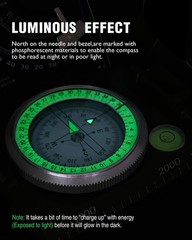 Multifunctional Military Sighting Navigation Compass with Inclinometer-Green