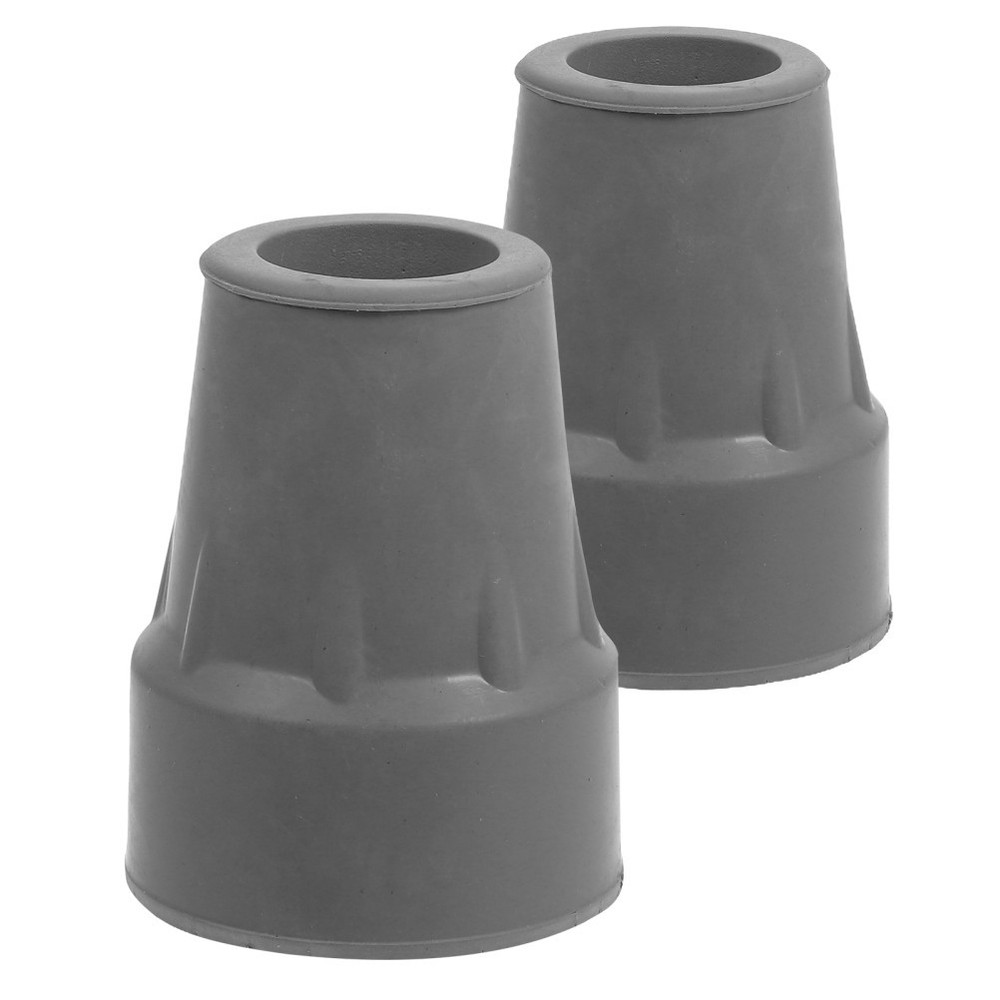 2 Pcs Heavy Duty Walker Feet Non Cane Tips Rubber Crutch Foot Pads