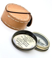 Jeremiah 2911 Engraved Brass Compass Leather Case Christian Baptism Gift