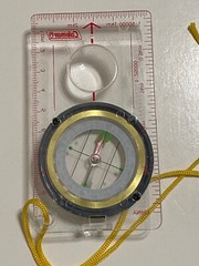 Coleman Compass, Orienteering Dial, Magnifier, and Cord