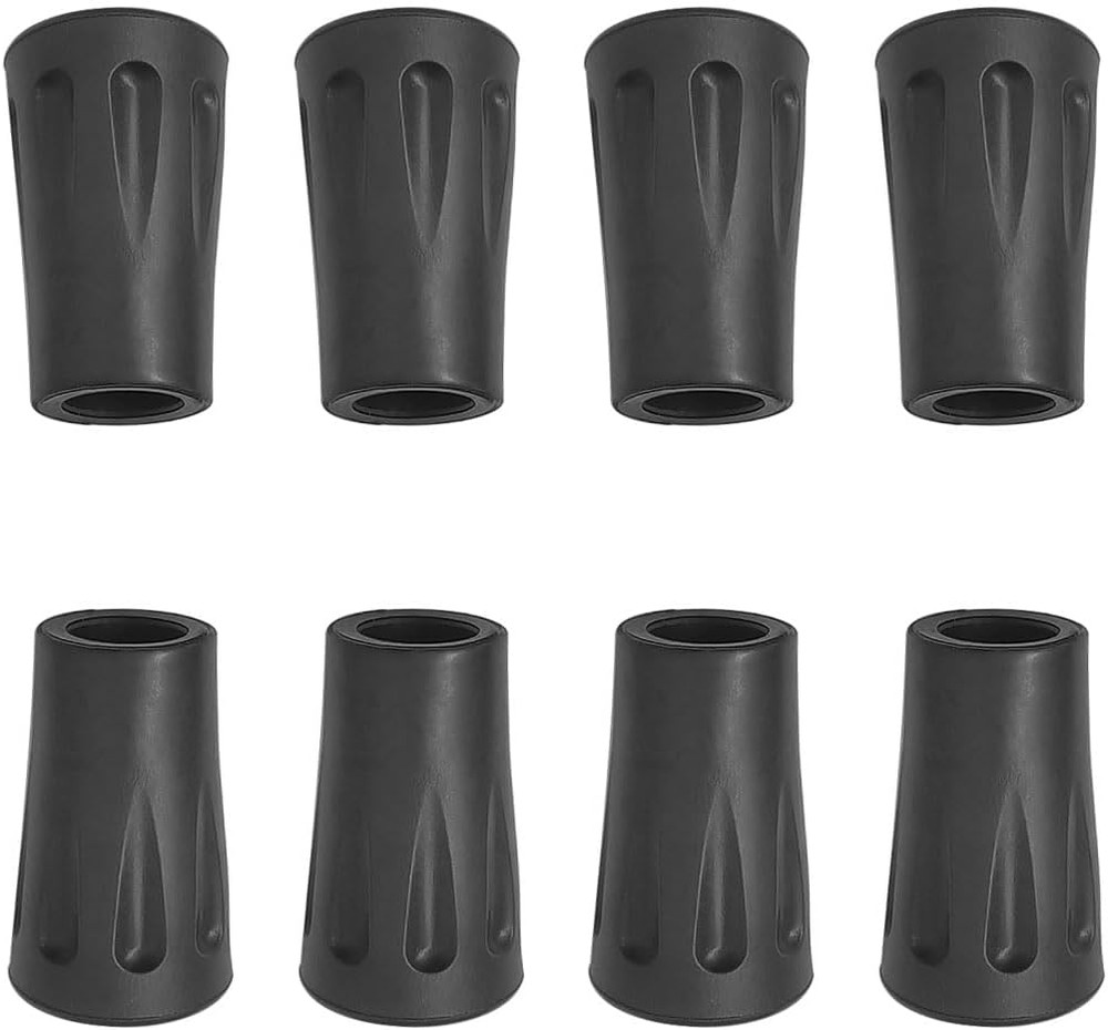 8 Pcs Rubber Trekking Pole Tips Replacement Protectors, 11Mm Hole Diameter Walki