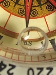 Map scale compass Sighting Compass Stain Gold High Quality w/Trk# Collectable
