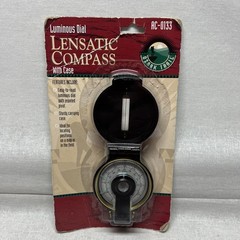 Lensatic Compass with Case & Luminous Dial New in Package AC-0133