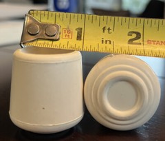 RUBBER Chair/Table Furniture Feet Grip End 7/8” White
