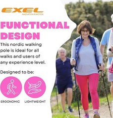 Nordic Walking Poles #1 Rated. 1-Piece Poles In 32 Lengths. Not Collapsible Junk