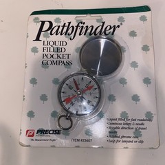 Vintage Precise Pathfinder Liquid Filled Pocket Compass, Item #23407