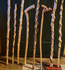 🔥BEAUTIFUL! Set of 8 HAND PEELED Cut Vine Twisted Stick ~ Read Description