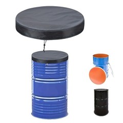 55 Gallon Drum Top Lid Cover Black 210D Oxford Cloth Weather Resistant Material