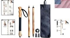 Natural Beech Wood Hiking Stick with Ergonomic Grip | Portable & Lightweight