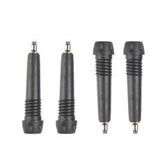 4Pcs Reusable Rubber Walking Stick Tips Increase Traction Grip Black
