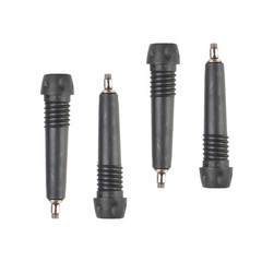 4Pcs Reusable Rubber Walking Stick Tips Increase Traction Grip Black