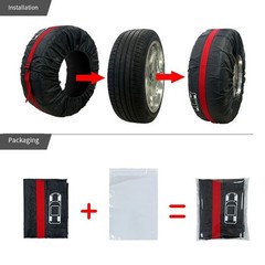 Protective Cover for Spare Tires with Adjustable Buckle and Storage Pouch