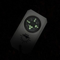MiniComp – Zipperpull Mini Compass with Split Ring | Easy-to-Read Compass for Ja