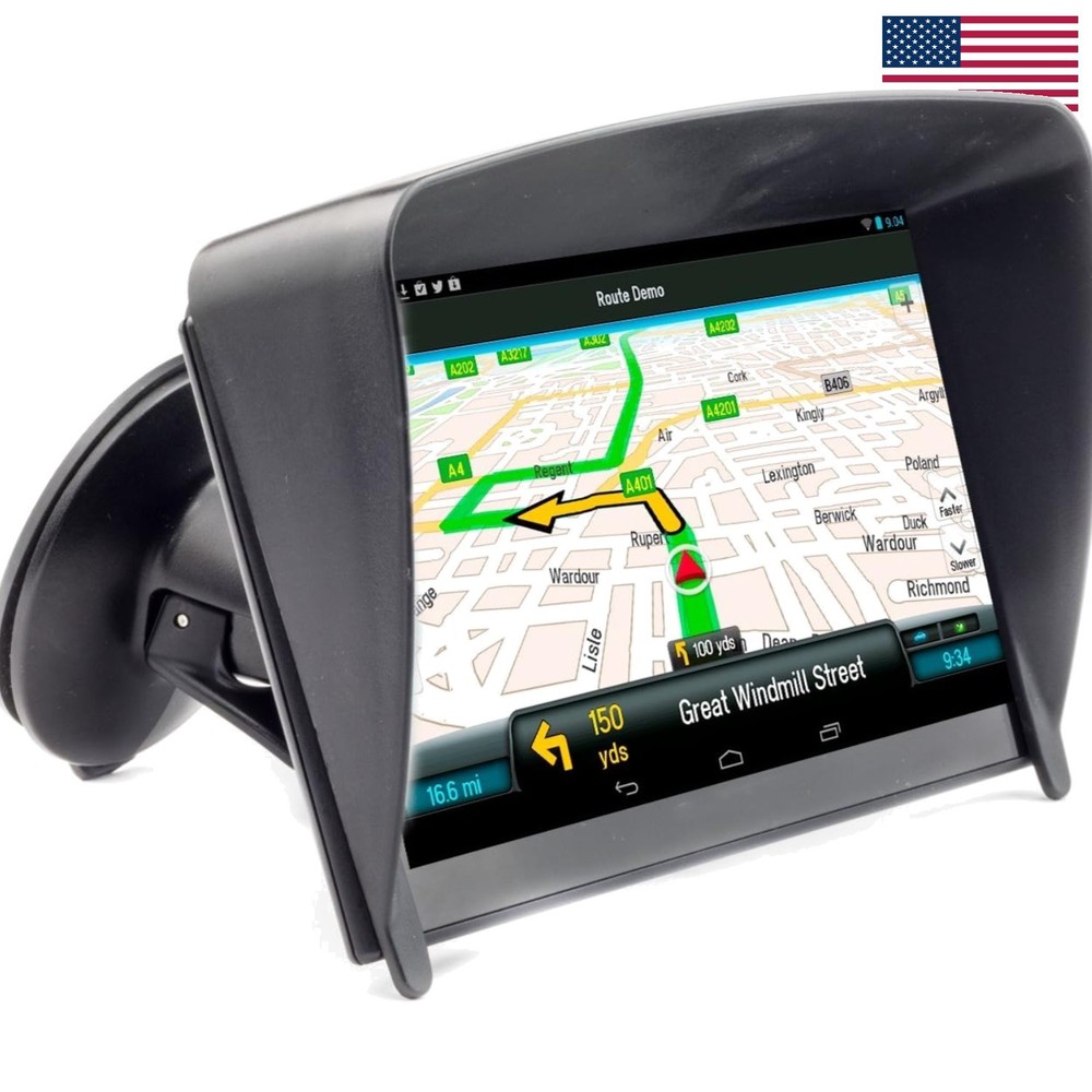Garmin-Compatible 7-Inch GPS Sun Shade Visor – Lightweight Anti-Glare Shield