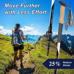 Hiking Poles, Ultra-Light Telescopic Trekking Poles,Portable Walking Sticks with