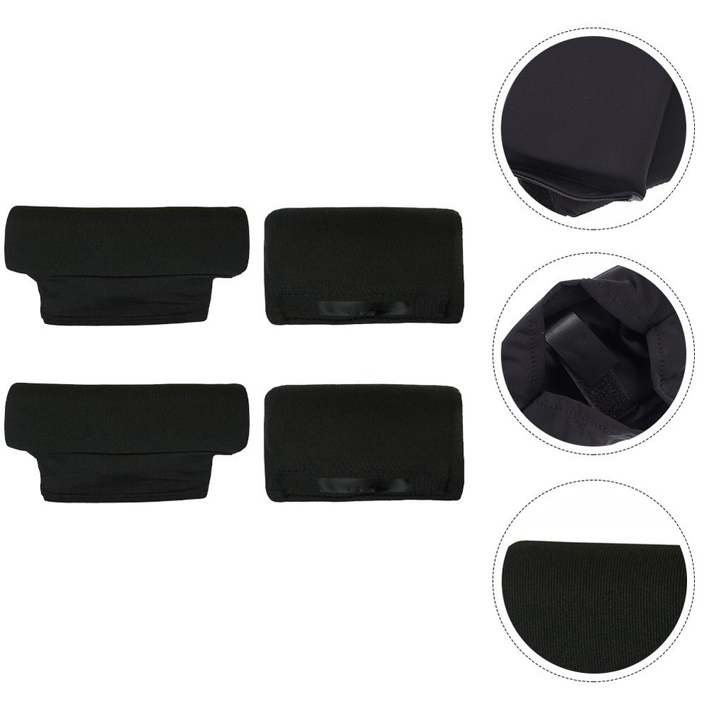1 Set Reusable Crutch Mats Black Comfortable Underarm Pads for Elders