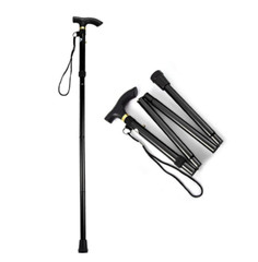Folding Pole Hiking Cane Walking Stick Adjustable Aluminum Collapsible Travel US