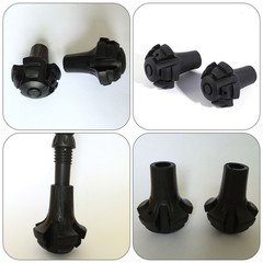4 Pcs Hiking Pole Foot Pads Trekking Poles Accessories Tip Covers Walking Stick
