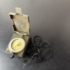Vintage Army Green Pasto Germany Compass Prismatic Fluid Marching