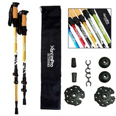 2 Pcs Trekking PolesCollapsible Lightweight 7075 Aluminum Alloy Walking Stick…
