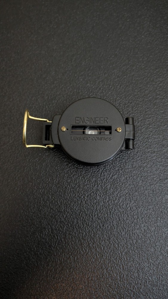 Engineer Lensatic Compass Vintage Black Golden