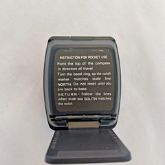 Vintage Sharp Compass/Thermo, Pocket Size Black Plastic -Made in Japan