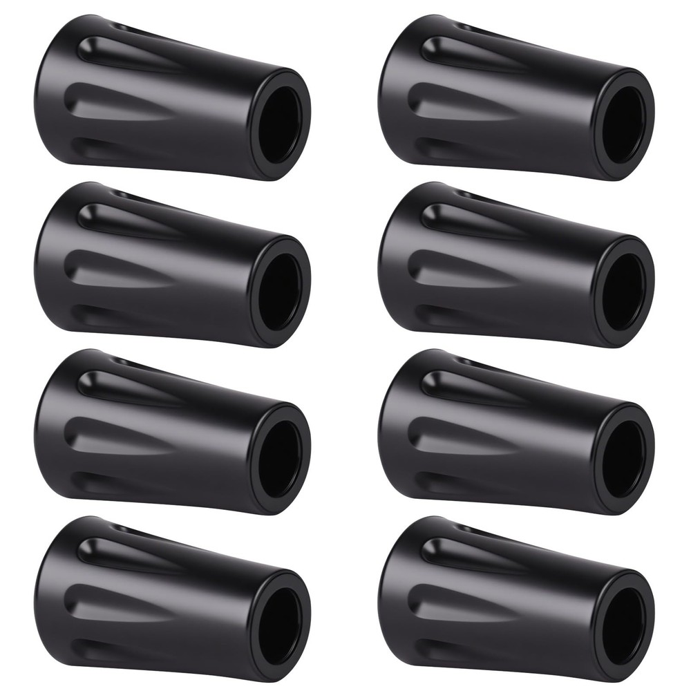 8Pcs Walking Stick Tips, Trekking Pole 1.5*0.9in Black