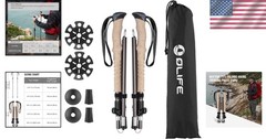Mixtend F3T2 Adjustable Trekking Poles with EVA Foam Grips – 45.3-53.1in