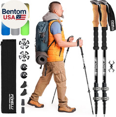 Trekking Poles – Lightweight Collapsible Aircraft Grade Aluminum Hiking Poles wi