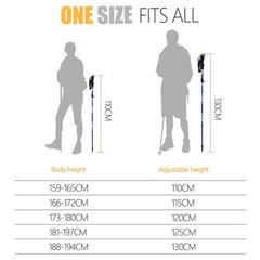 Covacure Hiking Poles Collapsible Trekking Poles – Aluminum Alloy 7075 Walkin…
