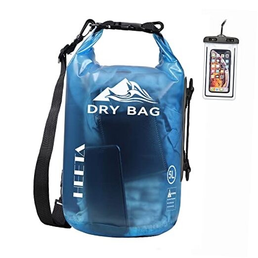 Dry Bag Waterproof for Women Men/10L/20L/30L/40L Roll Top Lightweight 5L Blue