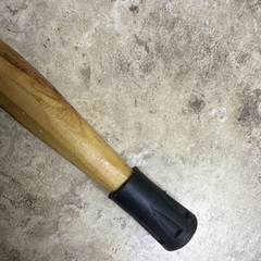 Wood Walking Stick Brown Hiking with Wrist Strap and Rubber Tip