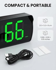 Velocimetro digital GPS para auto MPH HUD universal con pantalla LED grande