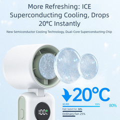 6000Mah Handheld Turbo Fan USB Rechargeable Adjustable Angle for Outdoor Use