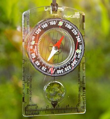 Liquid Filled Compass – Map Compass – Boxed W/Lanyard – Glass + Scale