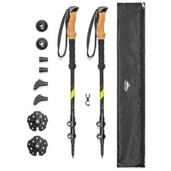Cascade Mountain Tech Trekking Poles – Carbon Fiber Walking or Hiking Sticks wit