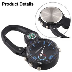 Luminous Climbing Watch with and Carabiner Hook for Outdoor Activities