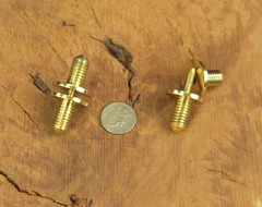 JWL Two (2) Solid Brass Connectors Couplers (1/2″ x 13) to split Canes in two
