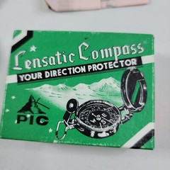 Vintage Lensatic Engineer Compass Japan With Original Box Pouch Instructions
