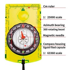 Waterproof Outdoor Compass Hiking Camping Navigation Map Orienteering Tool