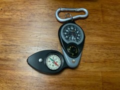 Field & Stream Compass Thermometer Carabiner Pocket Watch